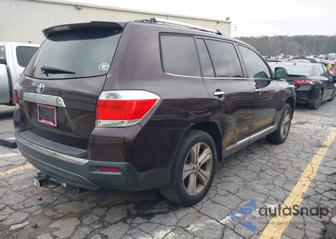 2013 Toyota Highlander Limited V6 from USA, damaged, VIN 5TDYK3EH9DS090720